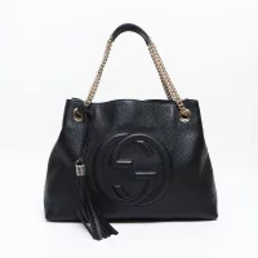Gucci Leather Bag Shoulder Soho Black